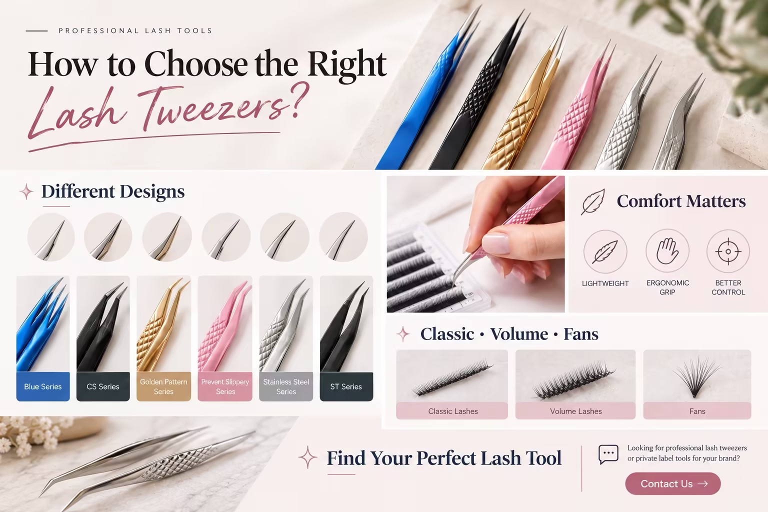 How to Choose the Right Lash Tweezers?